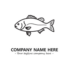 Fish logo company design vector illustration