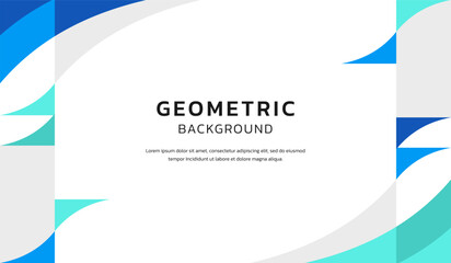 Modern and simple background with abstract blue shapes vector