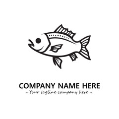 Fish logo company design vector illustration