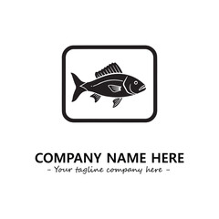 Fish logo company design vector illustration