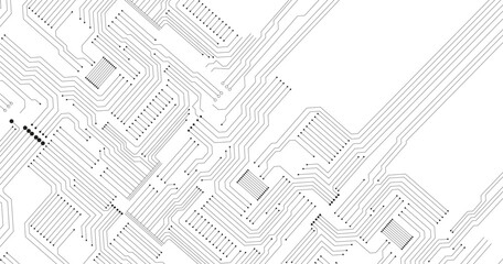 Circuit Board Technology Copy Space Vector Background. Electronic circuit board close up.