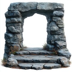 Weathered stone entrance with ascending steps offering a portal to another realm