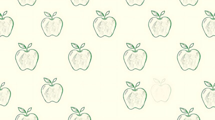 Green Apple Pattern Sketch