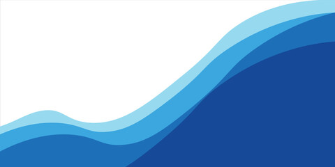 Blue river ocean wave layer vector background illustration