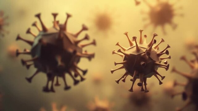 Virus particles illustration