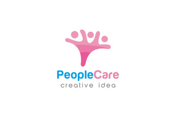 People Care Logo and Icon Template