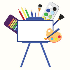 World Art Day Blank. Art Suplies. Art and Craft.