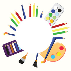 World Art Day Frame Education Concept