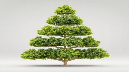 A tree with a white background symbolizing the structure and branching nature of capital allocation planning diagrams