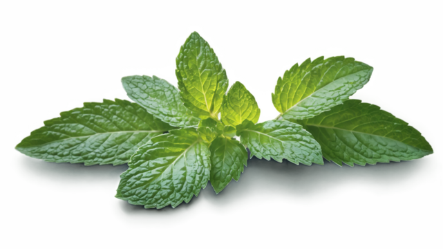 Close-up of fresh mint leaves.
