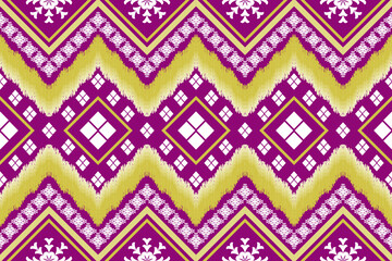 Ethnic Figure aztec embroidery style.Geometric ikat oriental traditional art pattern.Design for ethnic background,wallpaper,fashion,clothing,wrapping,fabric,element,sarong,graphic,vector illustration.