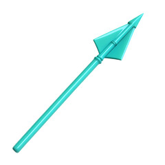 Contemporary Arrow with Crisp Clear Lines in Bright Isolated on Transparent Background