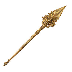 A Gilded Arrow with Renaissance Grotesques Medici C Isolated on Transparent Background