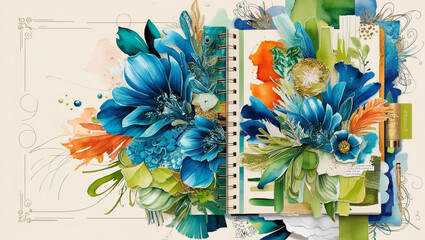 Top view flower press with frame book