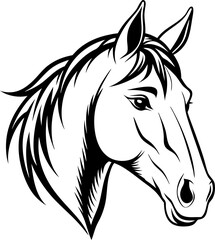 horse  face vector illustration icon 