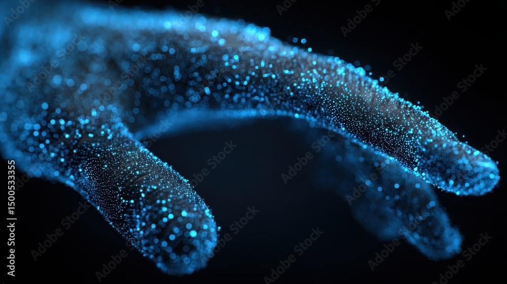 Aufkleber hand covered in numerous dots creating a unique visual effect and artistic representation of individ