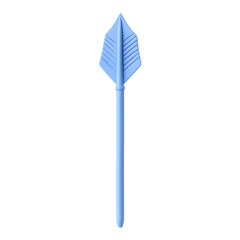 Minimal Arrow with Refined Simplicity in Periwinkle Isolated on Transparent Background