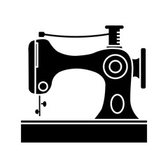 sewing machine icon on white background