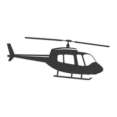 Helicopter Silhouette Vector for Aviation Logos.
