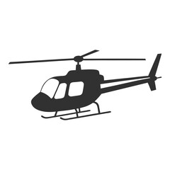 Helicopter Silhouette Vector for Aviation Logos.