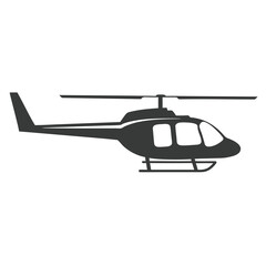 Helicopter Silhouette Vector for Aviation Logos.