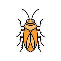 Cockroach Icon Colors Vector Design