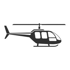 Helicopter Silhouette Vector for Aviation Logos.
