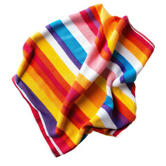 Colorful Striped Scarf Isolated on Transparent Background
