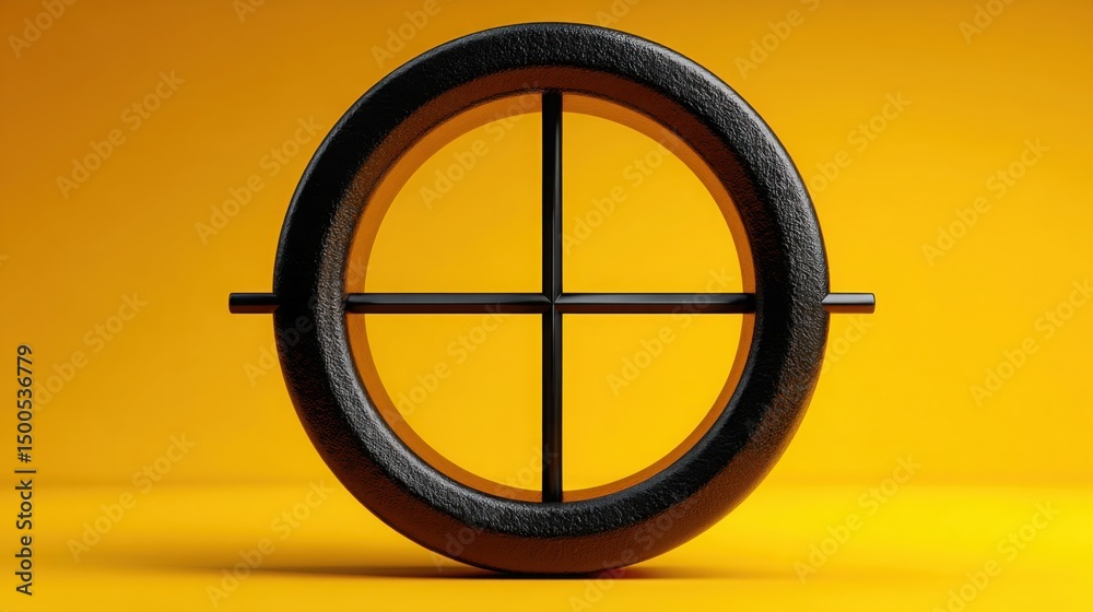 Poster cross inside a circle representing the concept of reconfirming scope alignment and verification in s