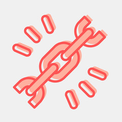 Icon url. Internet network elements. Icon in two tone style.