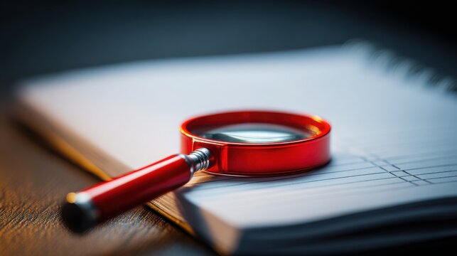 Red magnet on a notebook symbolizing the concept of recording missed insights and logging uncaptured information