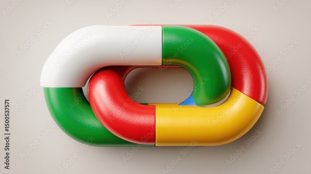 Poster colorful circular object representing a concept of fixing broken execution lines in project manageme