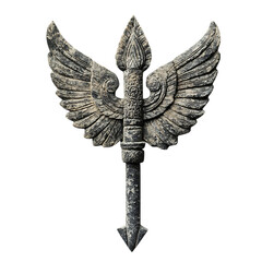 A Stone Arrow with Khmer Garuda Wings Angkor Wat My Isolated on Transparent Background