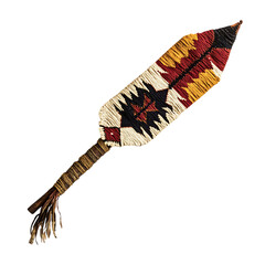 A Woven Cotton Arrow with Navajo Star Blankets Sout Isolated on Transparent Background