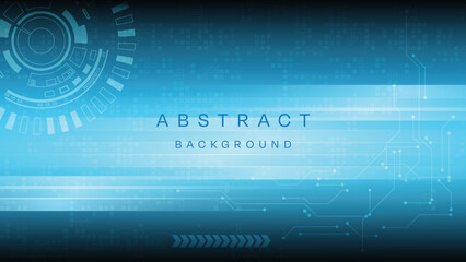 Blue Futuristic Circuit Abstract technology background Hi-tech system concept vector illustration