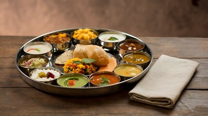 Gujarati Thali – Homely Vibe, Indian Thali Platter on Wooden Table (11)