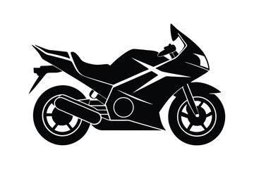 Police bike silhouette  vector ,  police motorcycle front view silhouette 