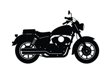 Obraz premium Police bike silhouette vector , police motorcycle front view silhouette 