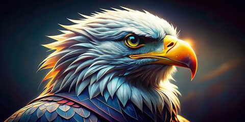 Bald Eagle Glasses, Bird Spectacles, High Depth of Field Photo, Wildlife Photography, Avian Portrait