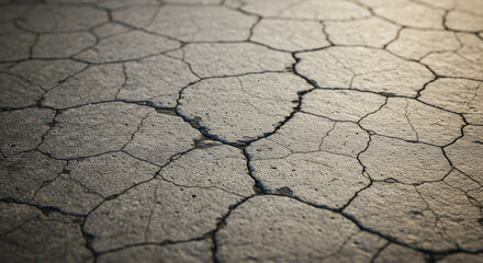 Cracked Earth Texture Dry Land Surface, Drought, Arid Climate, Desert Landscape Photography