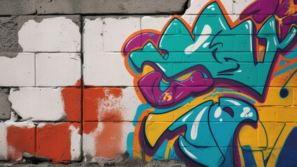 creative wall graffiti on the wall