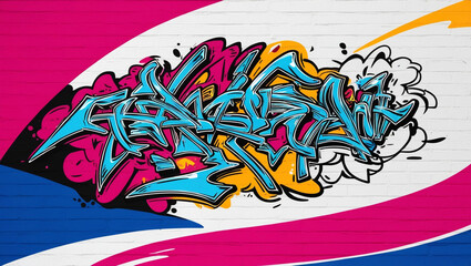 creative wall graffiti on the wall