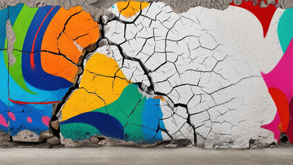creative wall graffiti on the wall