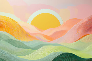 Ethereal Sunrise Waves