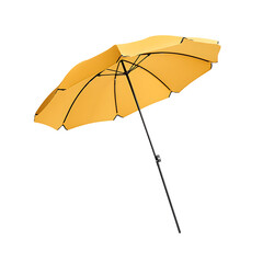 Elegant Compact Beach Umbrella with a Refined Minim Isolated on Transparent Background