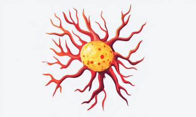 red spider on white background