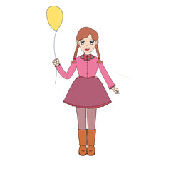 girl with balloon
