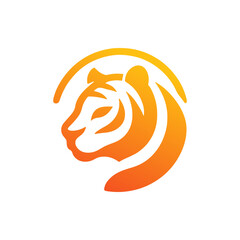 vector illustration of a tiger logo design