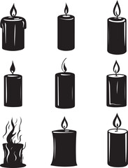 Candle silhouettes