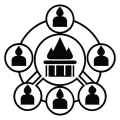 Obraz premium assembly-point-icon-set-emergency-fire-meeting-vec.eps